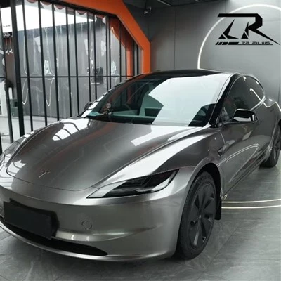 TPU flytende metall sølv 7,5 Mil Car Color Change Wrap Film